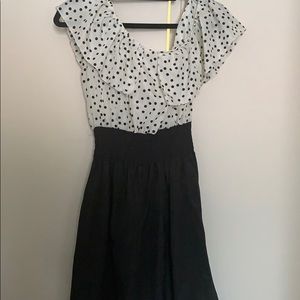 Black and white polka dot sundress